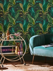 Graham & Brown Midnight Envy Leaf It Out 10M Wallpaper - Image 1 of 3