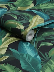 Graham & Brown Midnight Envy Leaf It Out 10M Wallpaper - Image 3 of 3