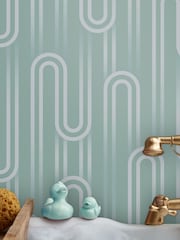 Graham & Brown Pistachio Envy Ups n Downs Pistachio 10M Wallpaper - Image 1 of 3