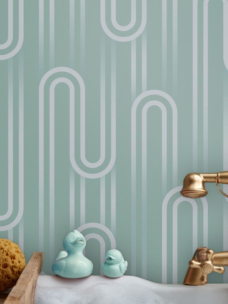 Graham & Brown Pistachio Envy Ups n Downs Pistachio 10M Wallpaper - Image 1 of 3 Graham & Brown Pistachio Envy Ups n Downs Pistachio 10M Wallpaper - Image 1 of 3