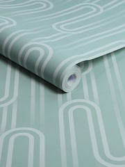 Graham & Brown Pistachio Envy Ups n Downs Pistachio 10M Wallpaper - Image 3 of 3