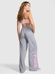 Victoria's Secret Pink Medium Heather Grey Wide Leg Fleece Jogger - Image 2 of 3