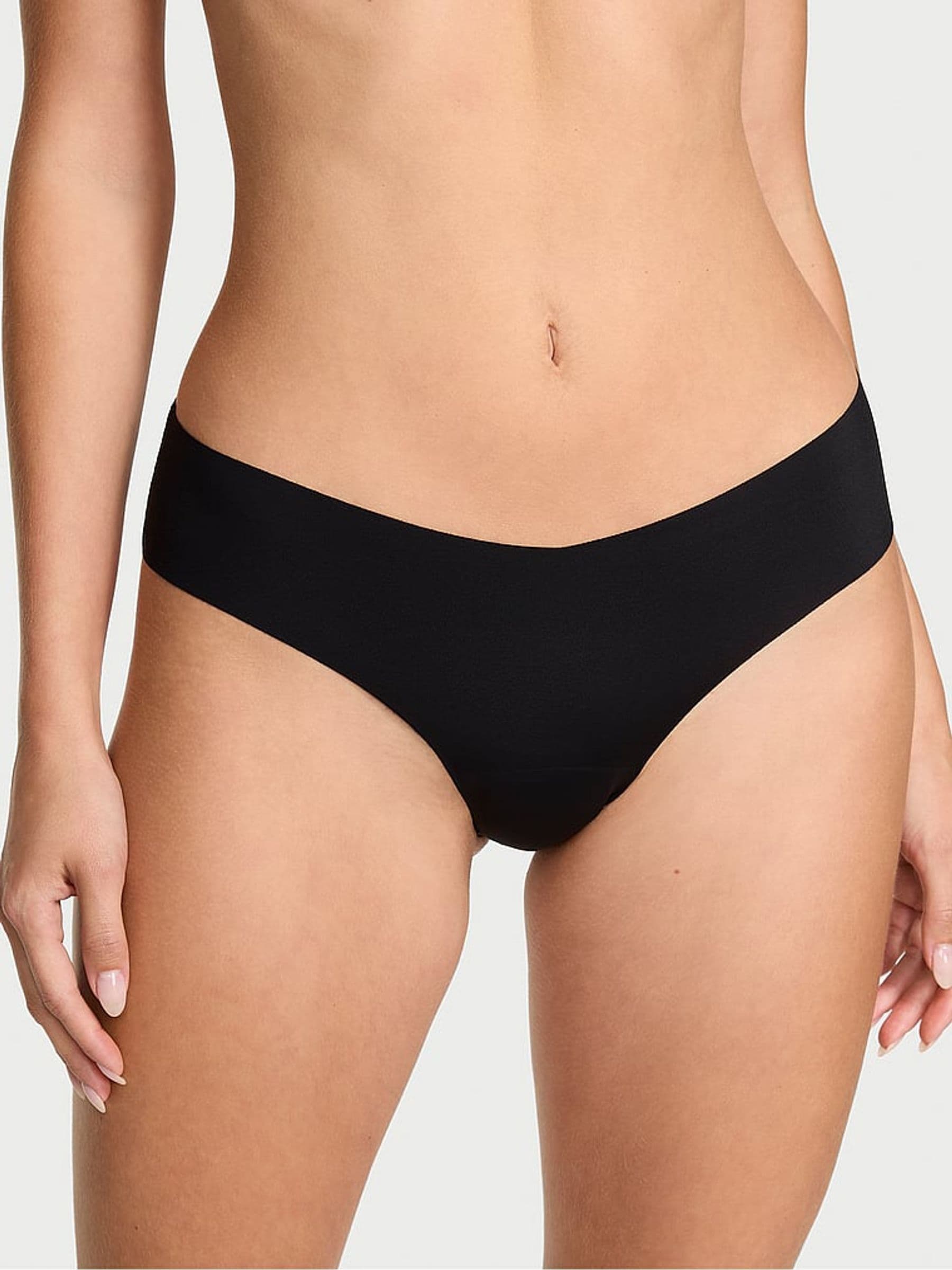 Victoria's Secret Black Thong Strappy Knickers