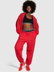 Victoria's Secret PINK Heather Red Fleece Joggers - Image 1 of 2