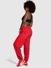 Victoria's Secret PINK Heather Red Fleece Joggers - Image 2 of 2