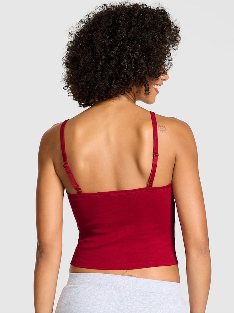 Victoria's Secret PINK Red Lacquer Pyjama Cami Top - Image 2 of 2 Victoria's Secret PINK Red Lacquer Pyjama Cami Top - Image 2 of 2