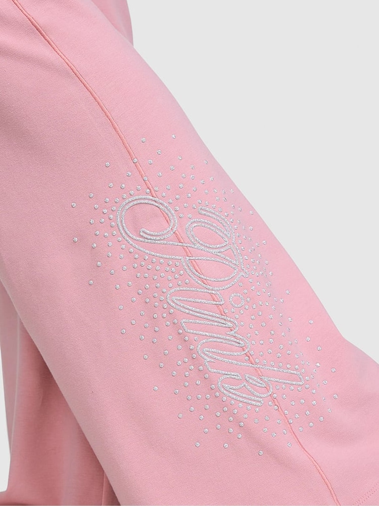 Victoria's Secret PINK Cameo Pink Bling Foldover Flares Leggings - Image 4 of 4 Victoria's Secret PINK Cameo Pink Bling Foldover Flares Leggings - Image 4 of 4