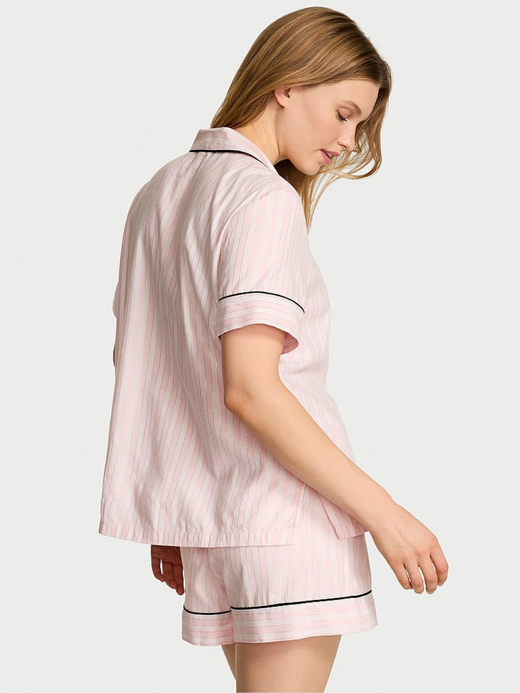 Buy Victoria's Secret Pretty Blossom Pink Stripe Collar Embroidery