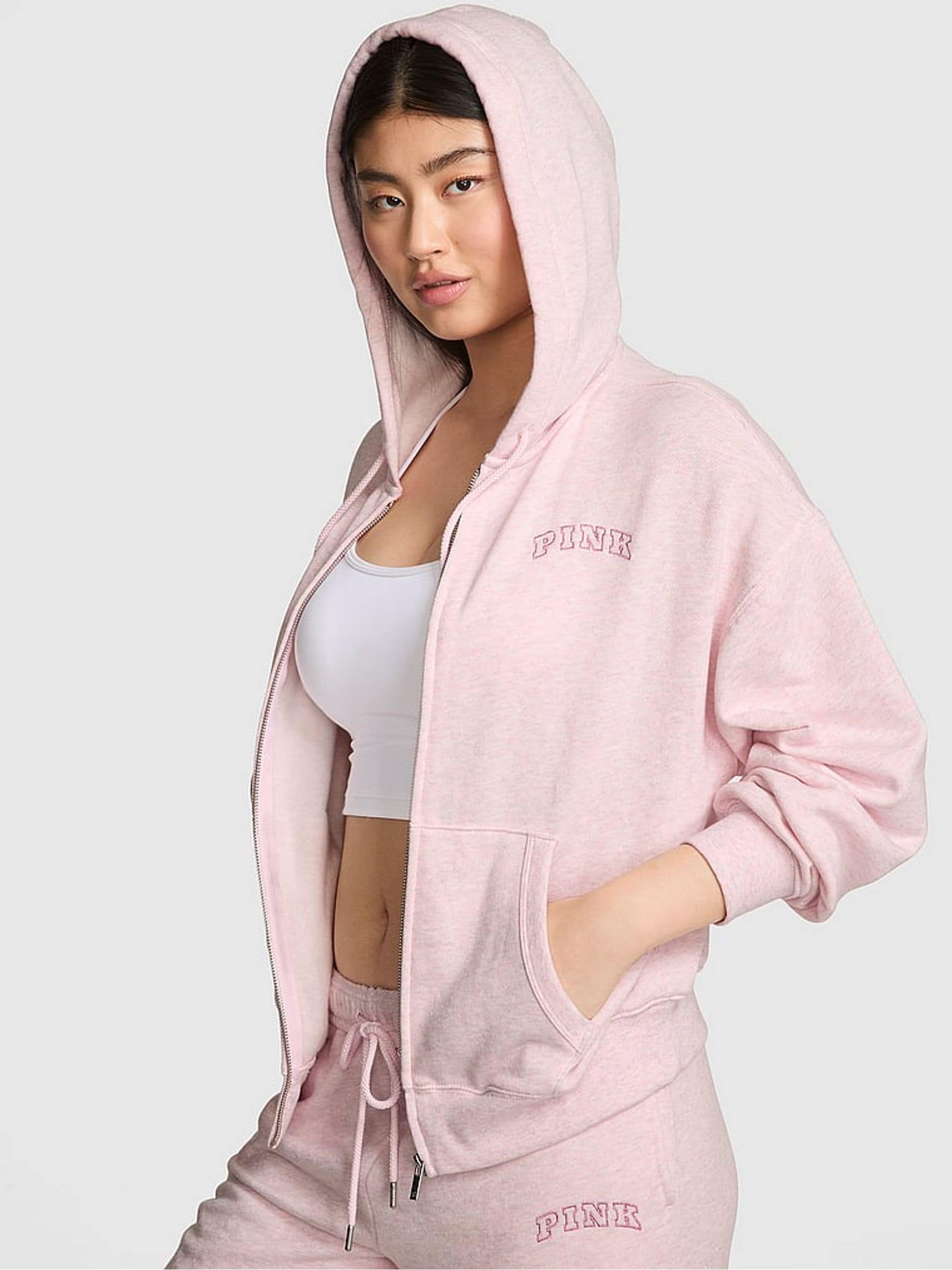 Buy Victoria's Secret PINK Heather Pink Petal Hoodie from the Next