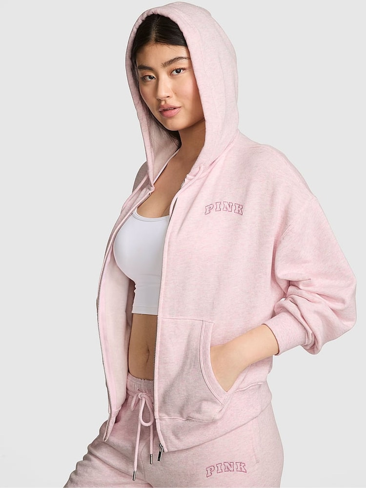 Victoria's Secret PINK Heather Pink Petal Hoodie - Image 1 of 4 Victoria's Secret PINK Heather Pink Petal Hoodie - Image 1 of 4
