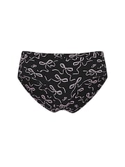Victoria's Secret PINK Black Bow Print Hipster Seamless Knickers - Image 3 of 3
