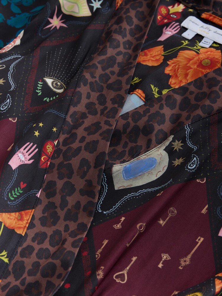 Never Fully Dressed Night Garden Satin Long Line Robe - Image 3 of 3