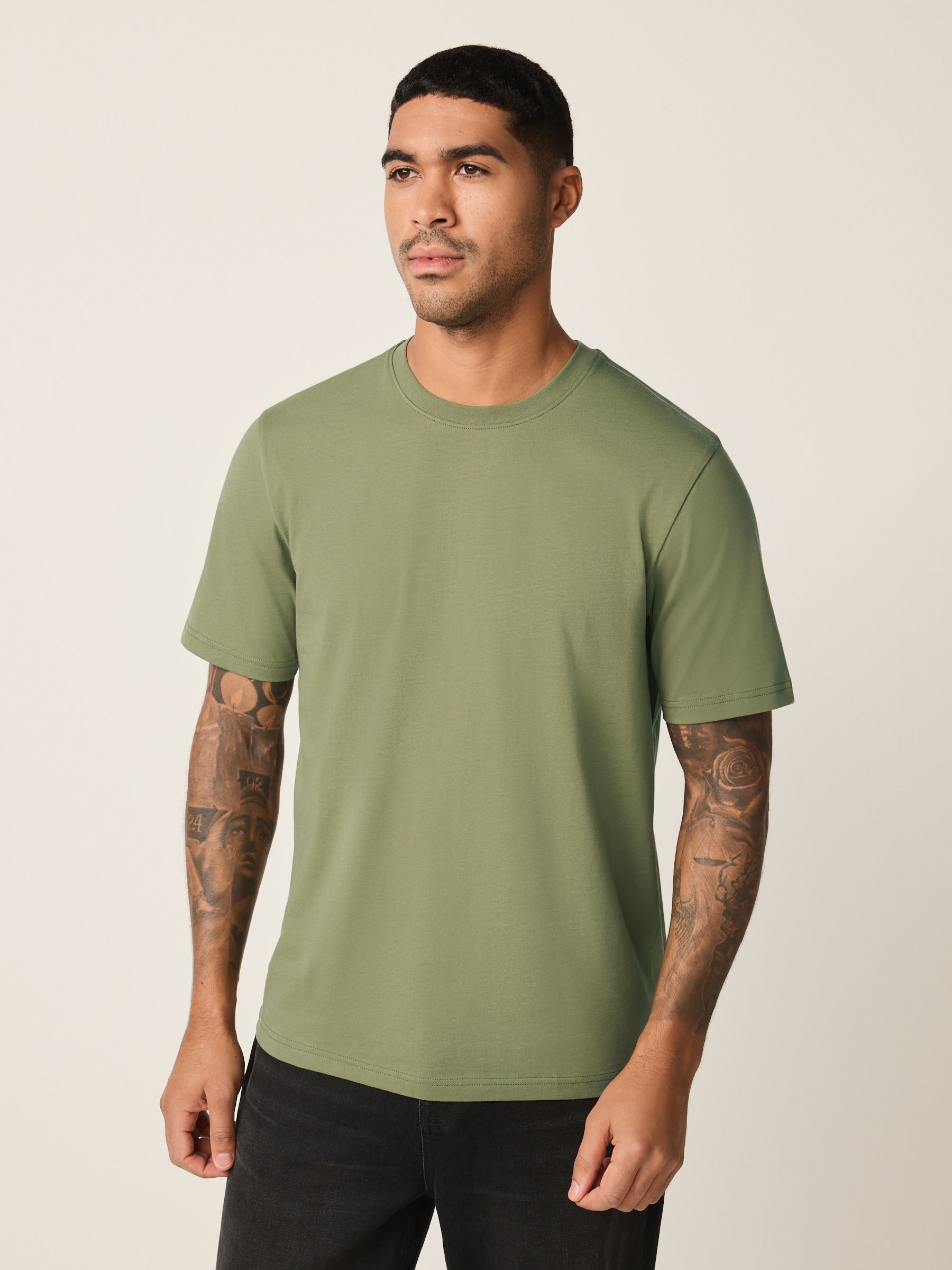 カットソー(長袖+七分) CFT. sheer crew neck tops/moss green CFT. sheer crew neck tops/moss greenの通販 by M'sshop ｜ラクマ