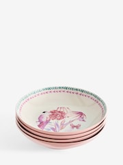 Set of 4 Artist Floral Print Pasta Bowls - صورة 1 من 1