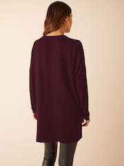 Friends Like These Berry Red Long Sleeve Tunic - Image 2 of 4