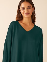 Friends Like These Teal Blue Long Sleeve Tunic - Image 4 of 4