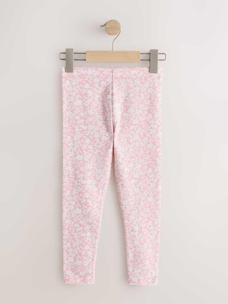 Pink/White Ditsy Flower Leggings (3-16yrs) - Image 1 of 4 Pink/White Ditsy Flower Leggings (3-16yrs) - Image 1 of 4