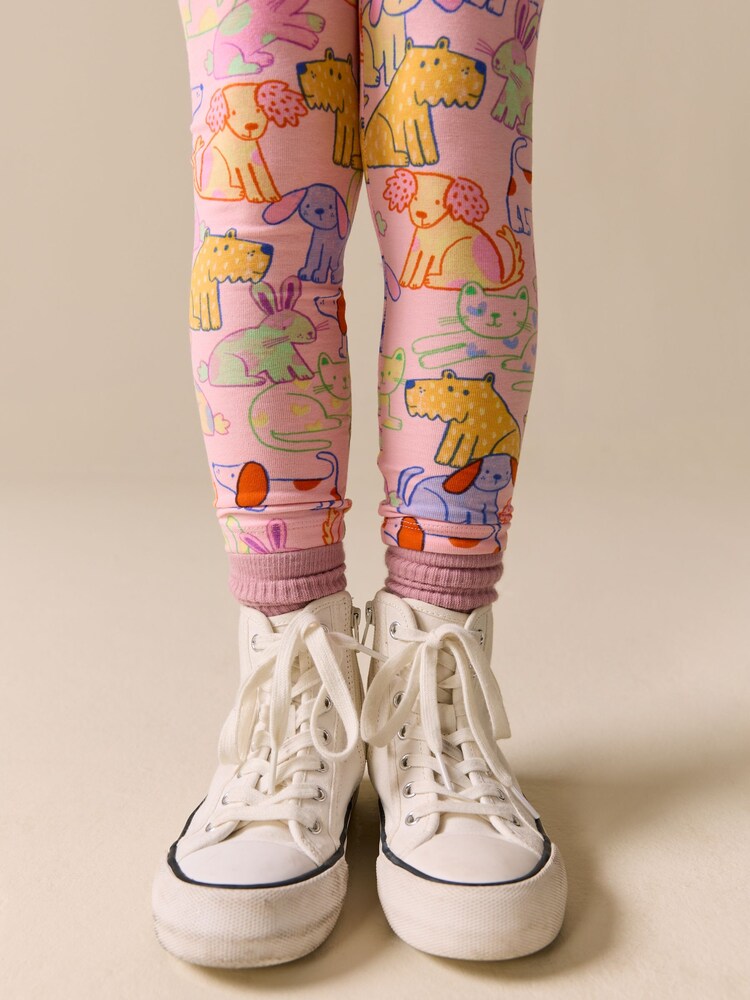 Multi Pets Doodle Leggings (3-16yrs) - Image 2 of 4 Multi Pets Doodle Leggings (3-16yrs) - Image 2 of 4