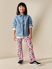 Roz cu model - Flare Colanți (3-16ani) - Imaginea 2 din 3