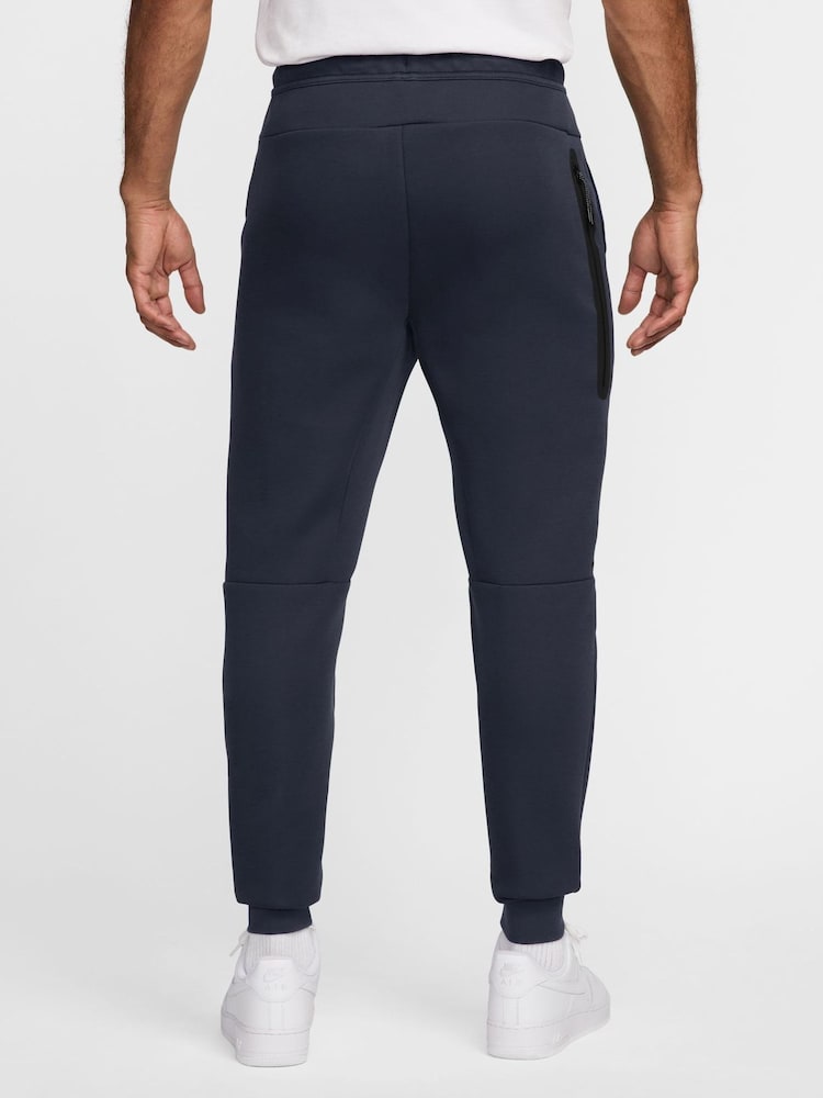 Nike Black Purple Tech Fleece Joggers - Image 2 of 5 Nike Black Purple Tech Fleece Joggers - Image 2 of 5