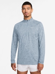 Nike Armory Blue Dri-FIT Stride Half Zip Midlayer Running Top - Image 1 of 3