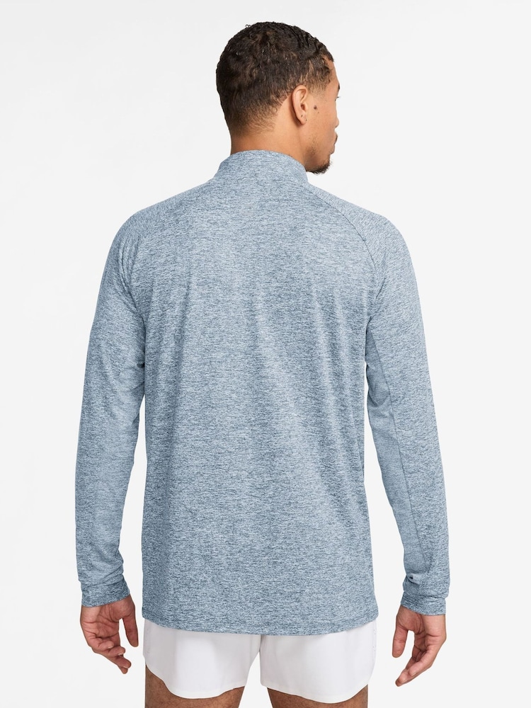 Nike Armory Blue Dri-FIT Stride Half Zip Midlayer Running Top - Image 2 of 3 Nike Armory Blue Dri-FIT Stride Half Zip Midlayer Running Top - Image 2 of 3