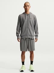 Nike Smoke Grey Dri-FIT Flex Hyverse Full Zip Training Hoodie - Image 1 of 5