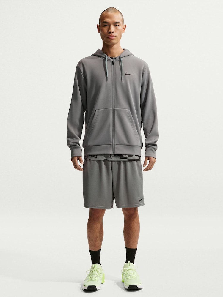 Nike Smoke Grey Dri-FIT Flex Hyverse Full Zip Training Hoodie - Image 1 of 5