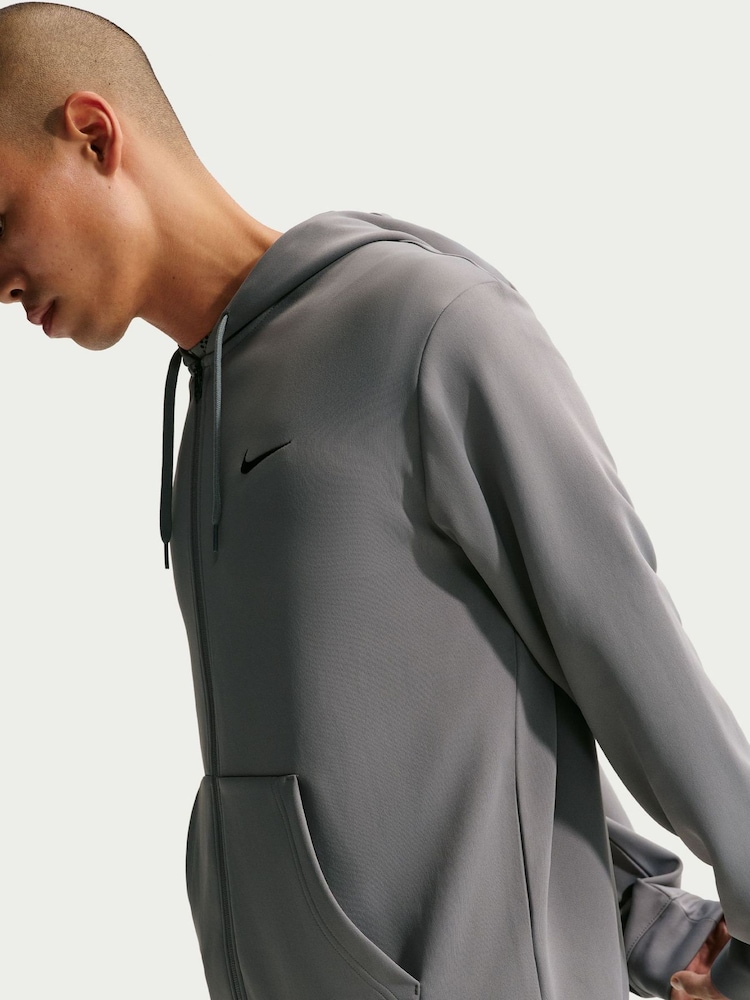 Nike Smoke Grey Dri-FIT Flex Hyverse Full Zip Training Hoodie - Image 5 of 5