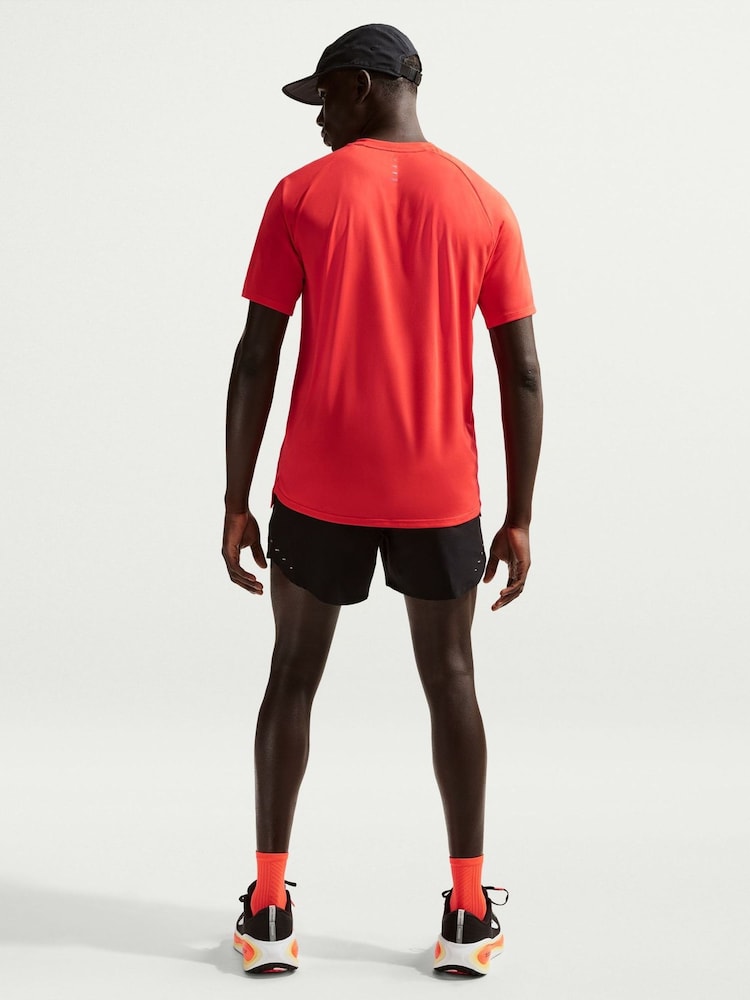 Nike Crimson Red Dri-FIT Stride Running T-Shirt - Image 2 of 5 Nike Crimson Red Dri-FIT Stride Running T-Shirt - Image 2 of 5