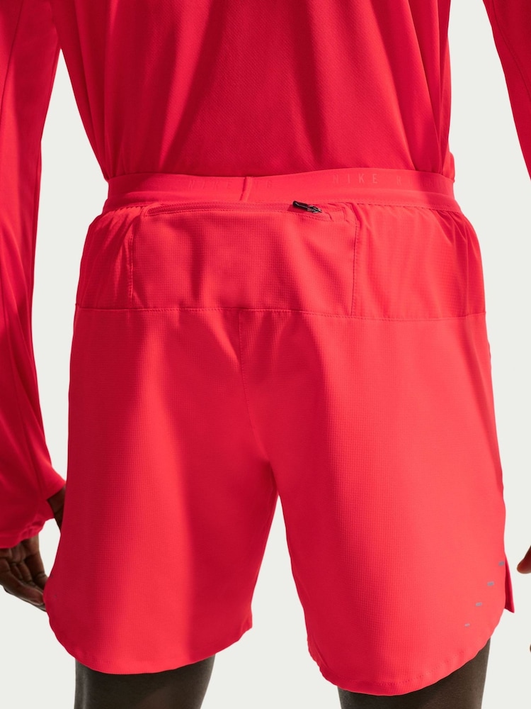 Nike Crimson Red Dri-FIT Stride 7 Inch Brief Lined Running Shorts - Image 5 of 5