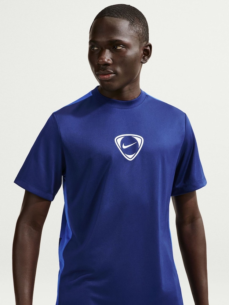 Azul - Nike Dri-FIT Academy Graphic Training T-Shirt - Imagen 2 de 5