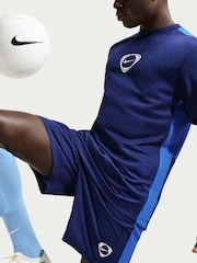 Nike Blue Dri-FIT Academy Graphic Training Shorts - Image 7 of 7