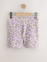 Purple/Pink/Animal Cycle Shorts 5 Pack (3-16yrs) - Image 5 of 9