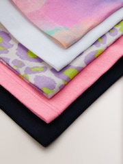 Purple/Pink/Animal Cycle Shorts 5 Pack (3-16yrs) - Image 9 of 9