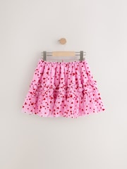 Pink/Red Heart Pull On Mesh Skirt (3-16yrs) - Image 6 of 8