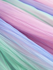 Pink/Rainbow Pull On Mesh Skirt (3-16yrs) - Image 4 of 6