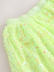 Amarillo fluorescente - Falda de lentejuelas (3-16 años) - Imagen 7 de 7