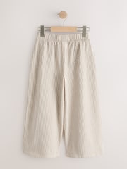 Neutral Stripe Wide Leg Textured Trousers (3-16yrs) - Image 5 of 7