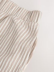 Neutral Stripe Wide Leg Textured Trousers (3-16yrs) - Image 6 of 7