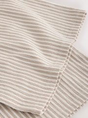 Neutral Stripe Wide Leg Textured Trousers (3-16yrs) - Image 7 of 7