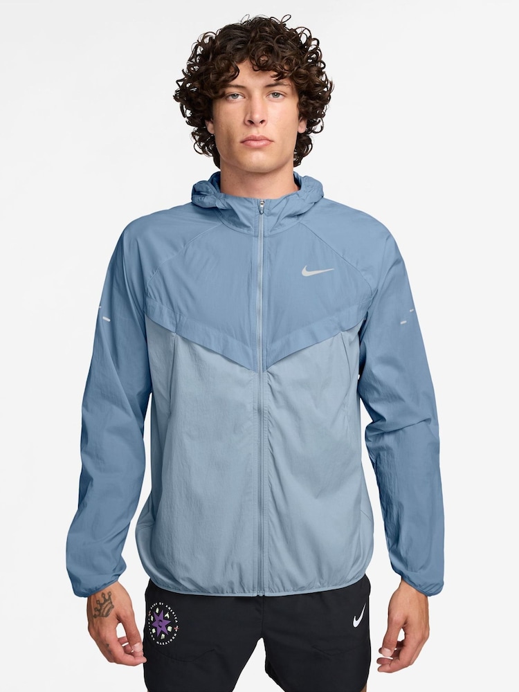 Nike Work Blue Dri-FIT Stride Woven Running Jacket - Image 1 of 3