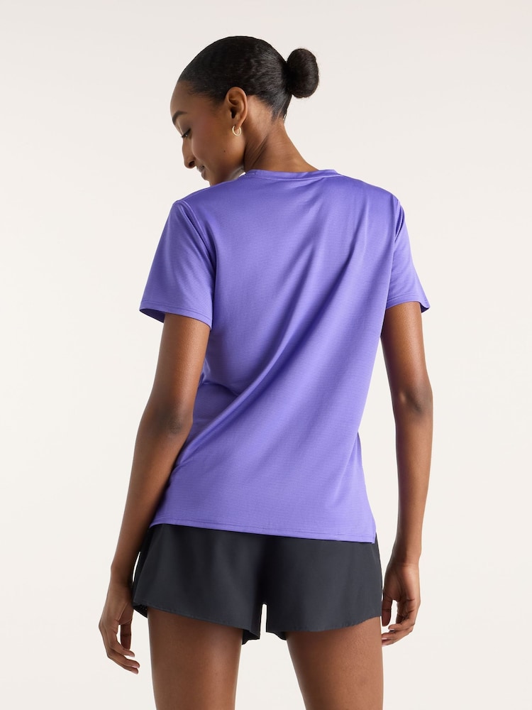 New Balance Purple Sports Essentials T-Shirt - Image 2 of 6