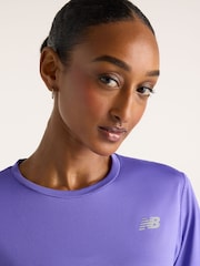 New Balance Purple Sports Essentials T-Shirt - Image 3 of 6