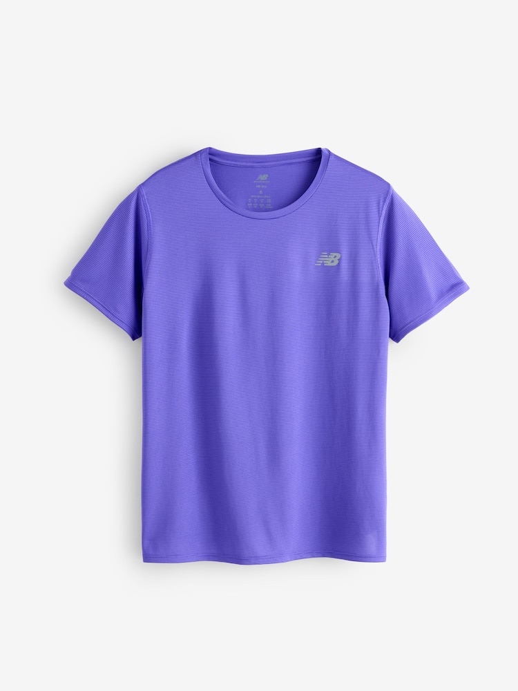 New Balance Purple Sports Essentials T-Shirt - Image 6 of 6