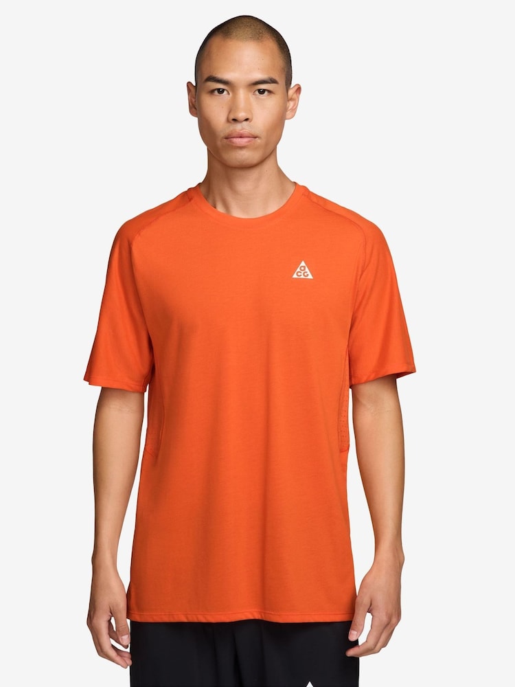 Nike Safety Orange ACG Solar Chase Dri-FIT ADV Running T-Shirt - Image 1 of 3