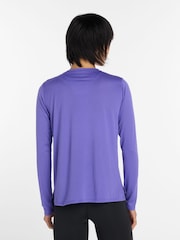 New Balance Purple Sports Essential Long Sleeve Top - Image 2 of 6