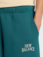New Balance Teal Blue Trackside Fleece Barrel Joggers - Image 6 of 7