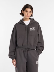 New Balance Black Linear Heritage Zip Through Hoodie - Image 1 of 7