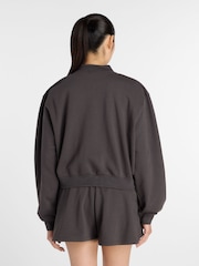 New Balance Black French Terry Bomber Jacket - Image 2 of 6